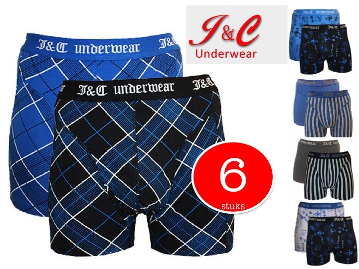 Een Dag Actie - 6 Jc Boxershorts Blauw-zwart-assorti