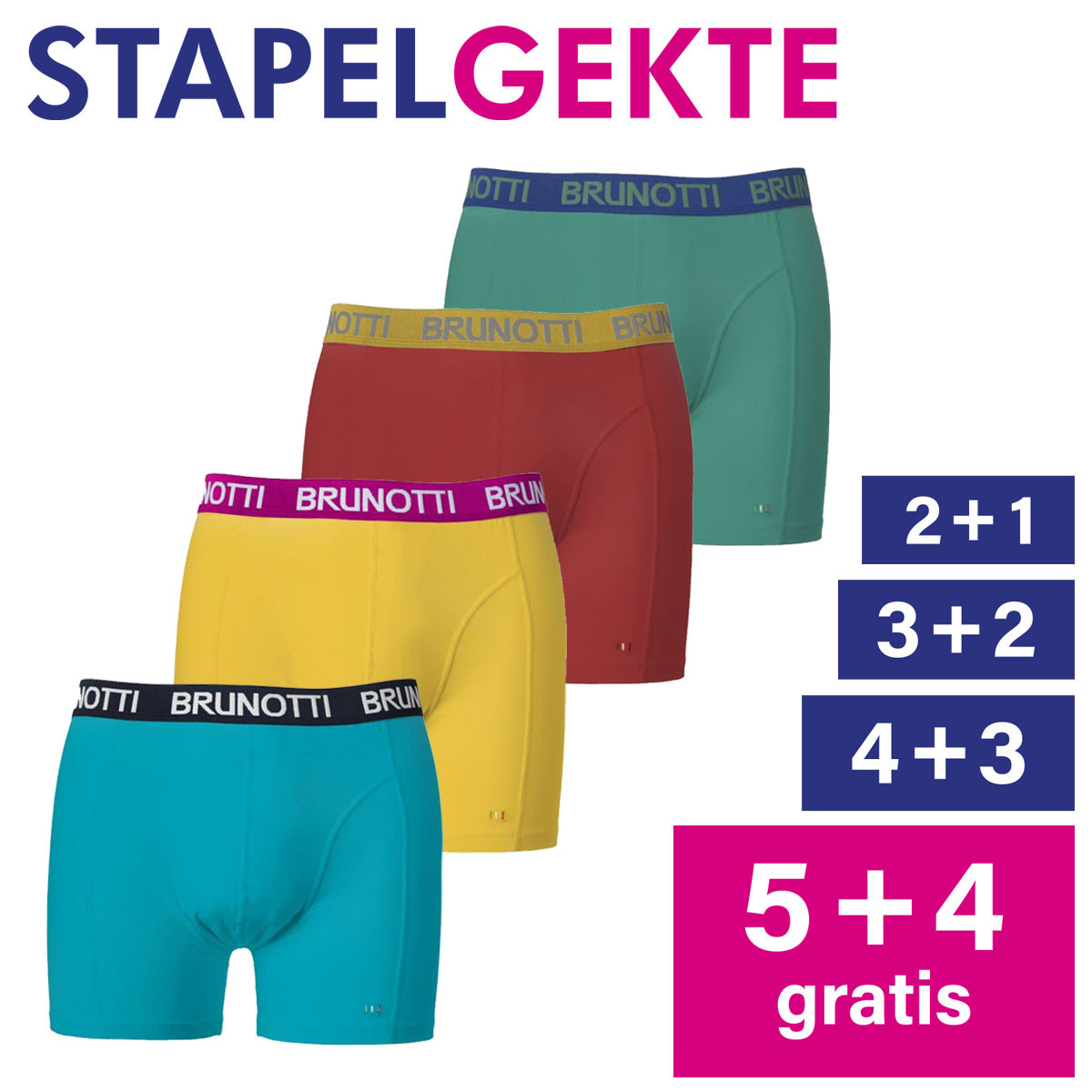 Een Dag Actie - Brunotti Boys Boxershorts 1-Pack Verrassingspakket