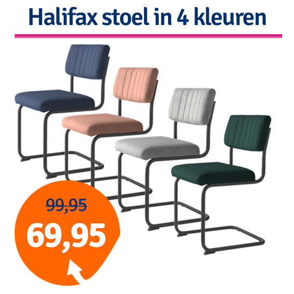 Een Dag Actie - Dagaanbieding Halifax Eetkamerstoel In 4 Kleuren