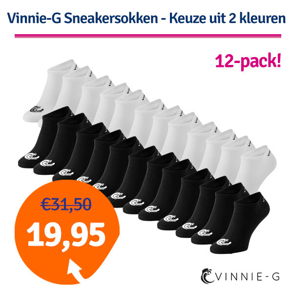 Een Dag Actie - Dagaanbieding Vinnie-G Sneakersokken 12-Pack