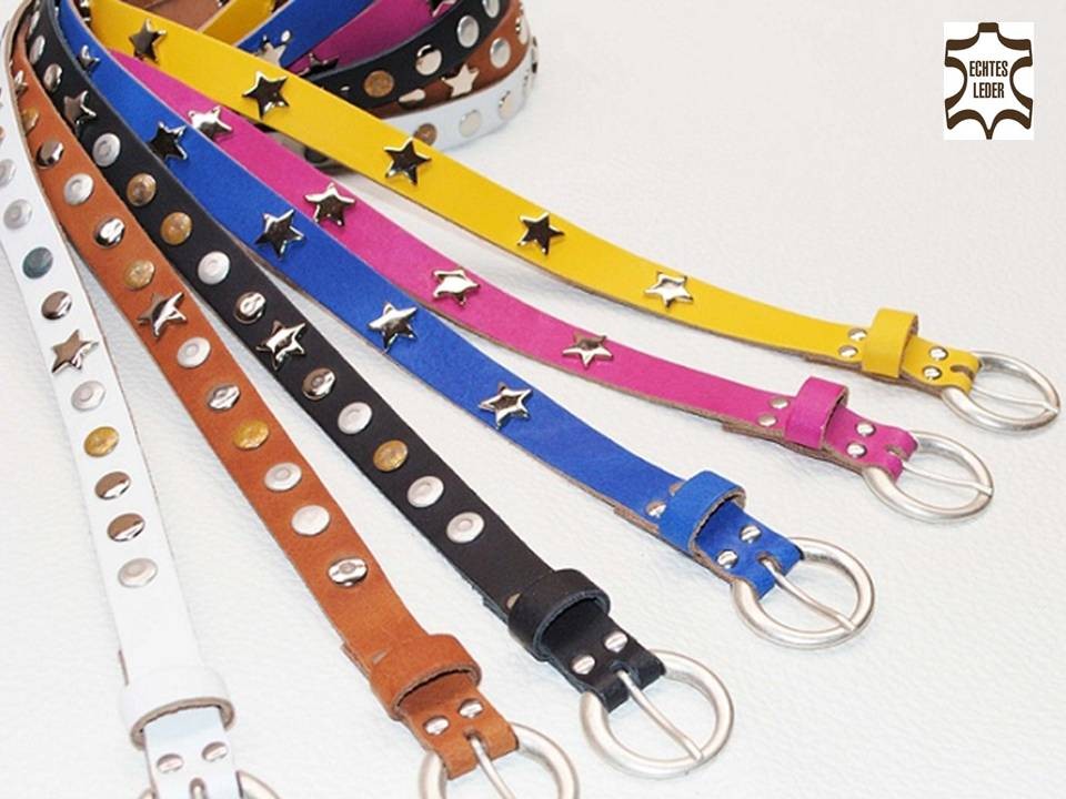 Een Dag Actie - Lederen Riem Stars & Studs