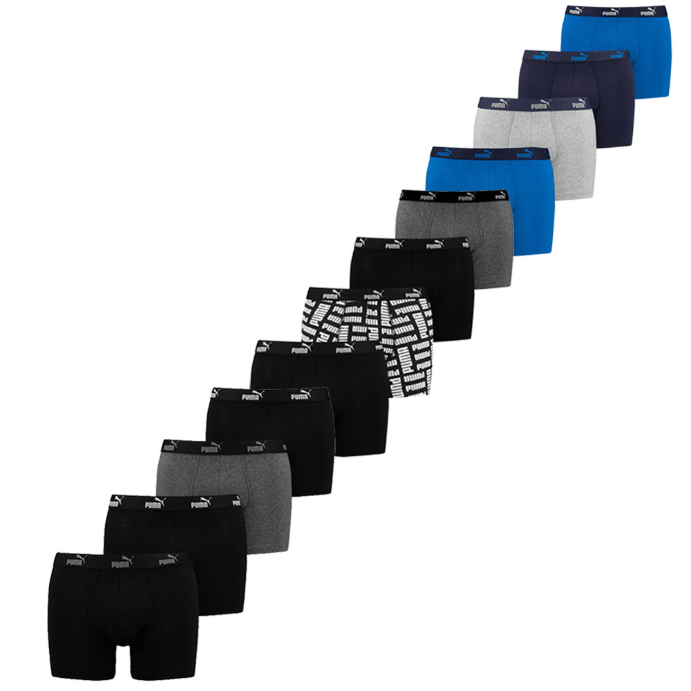 Een Dag Actie - Puma Boxershorts Promo 12-Pack Black / Blue Combo