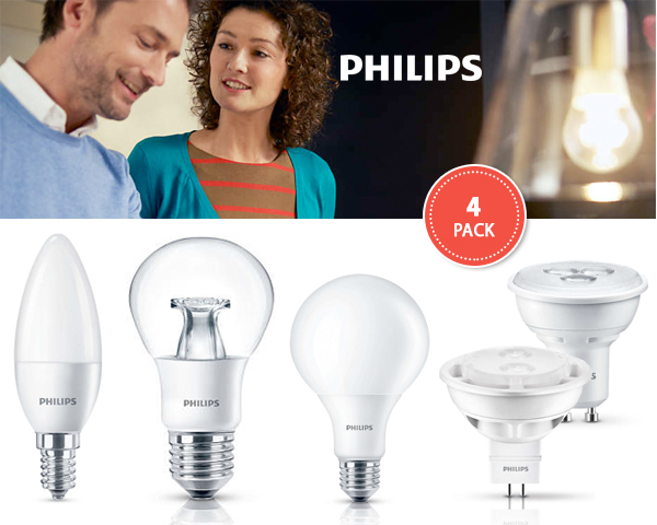 1 Day Fly - 4-​Pack Philips Warmwitte Lichtbron Naar Keuze