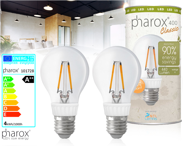 1 Day Fly - Duopack Pharox E27 Led Gloeilampen 1 Day Fly - Duopack Pharox E27 Led Gloeilampen