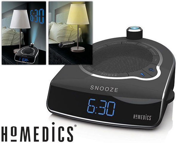 1 Day Fly - Homedics Sunrise Wekkerradio Met Klok Projectie Functie