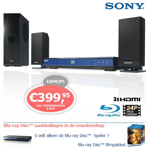 1 Day Fly - Sony Blu-ray Disc Home Cinema Set