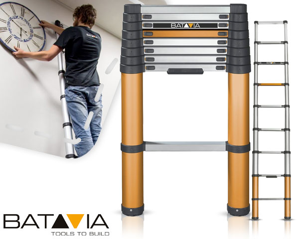 1 Day Fly - Veilige Batavia Telescopische Ladder Met Soft-Close 1 Day Fly - Veilige Batavia Telescopische Ladder Met Soft-Close