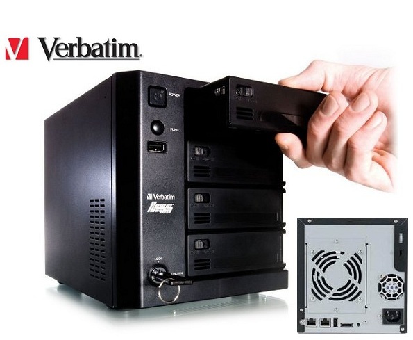 1 Day Fly - Verbatim Powerbay Databank 4 Bay Nas  Met 4Tb