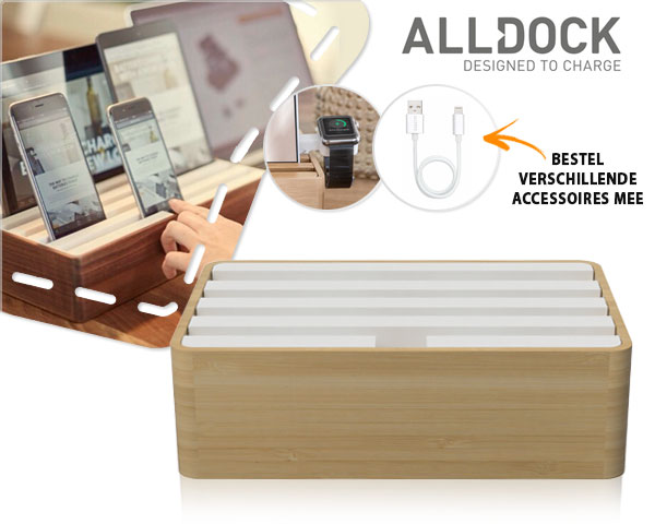 1 Day Fly Lady - Alldock Bamboe Design Oplaadstation