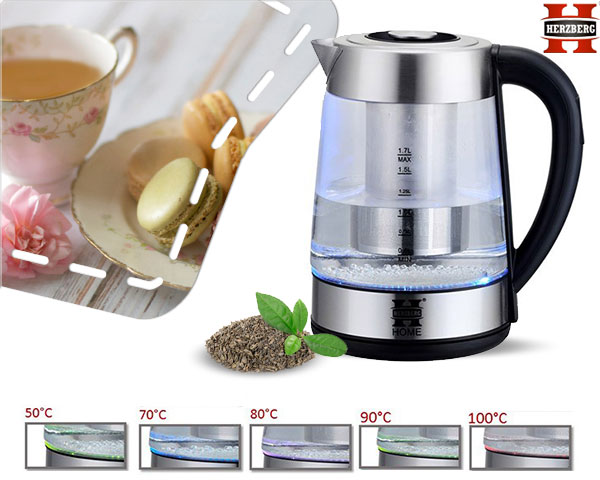 1 Day Fly Lady - Digitale Waterkoker Met Thee Infuser En Thermostaat