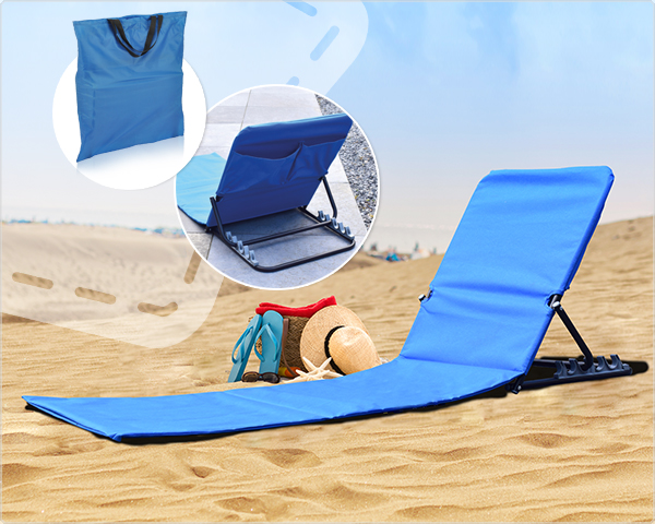 1 Day Fly Lady - Handige Vouwbare Strandmat Met Rugleuning