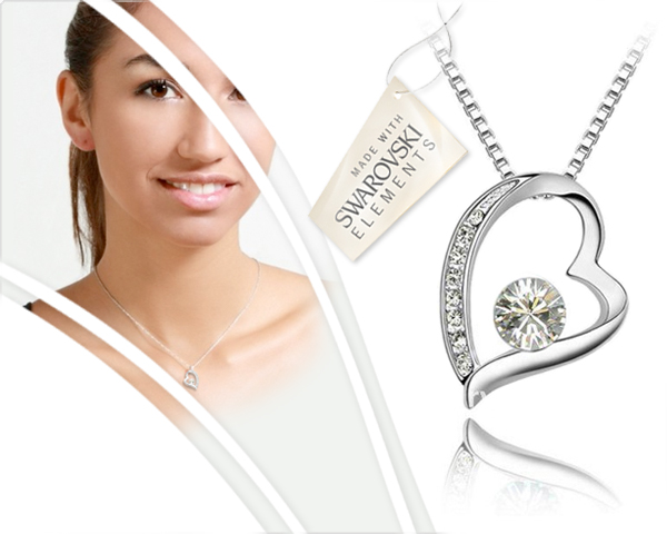 1 Day Fly Lady - Romantische Swarovski Elements Ketting