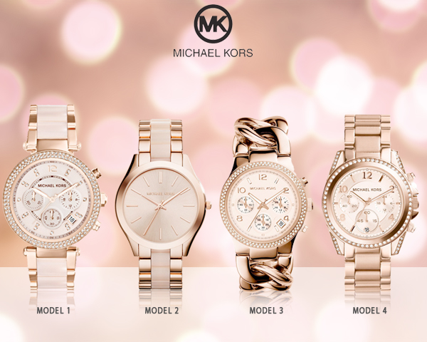 1 Day Fly Lady - Roségouden Michael Kors Horloge Naar Keuze