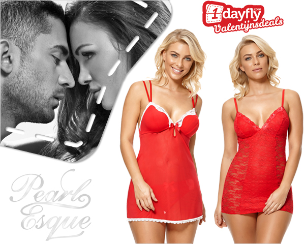 1 Day Fly Lady - Sexy Babydoll Met Kant Voor Valentijn
