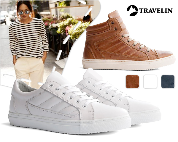 1 Day Fly Lady - Travelin' Leren Damessneakers: Laag Of Hoog Model