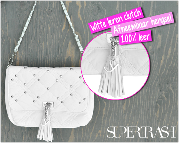 1 Day Fly Lady - Zomerse Witte Supertrash Clutch