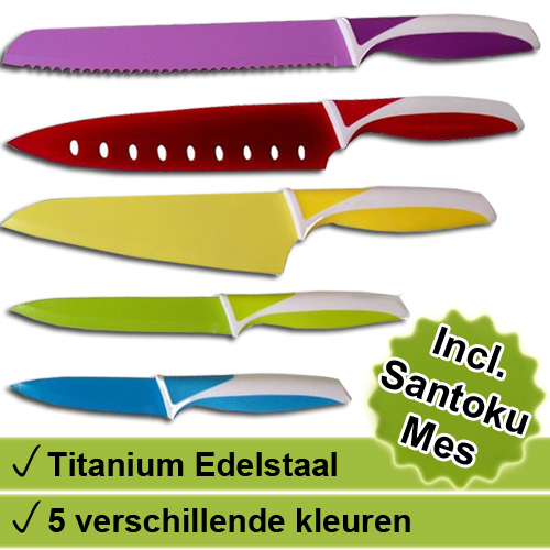 1masterdeal - 5-Delige Titanium Messenset