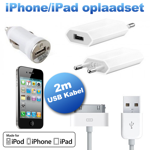 1masterdeal - Complete Oplaadset Voor Iphone En Ipad