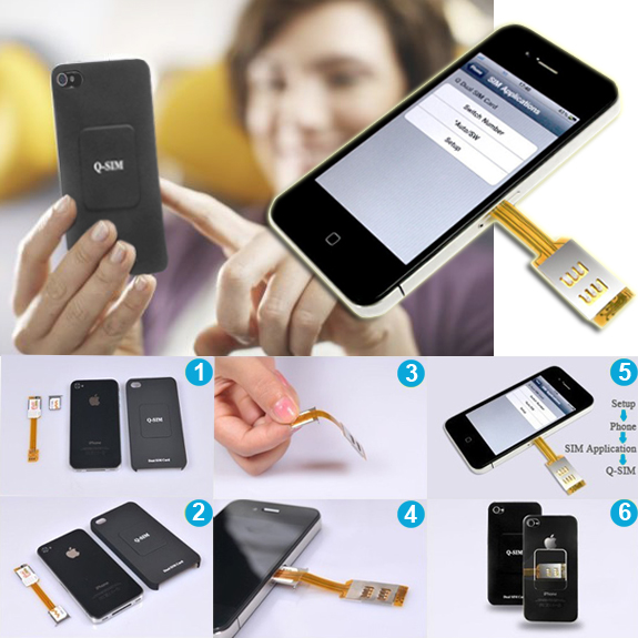 1masterdeal - Dual Sim Voor Iphone 4/4S