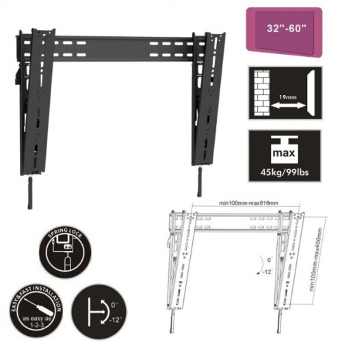 1masterdeal - Kantelbare Televisie (32"-60") Muurbeugel