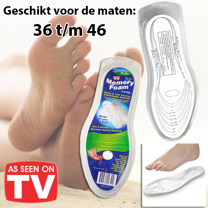 1masterdeal - Orthopedische Inlegzolen Maten 36 T/m 46