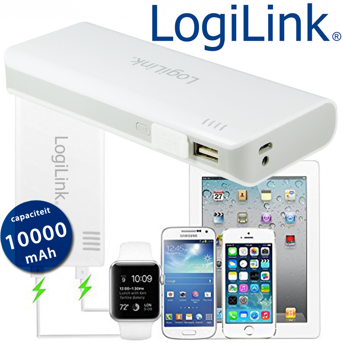 24 Deluxe - Logilink 10000Mah Dual Usb Powerbank
