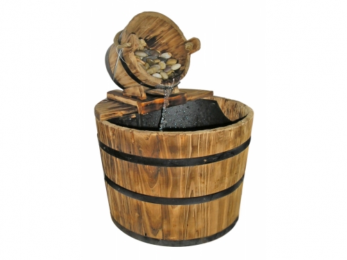 Buy This Today - Schitterende Waterfontein Ornament Nuevo Met Echt Houten Vat