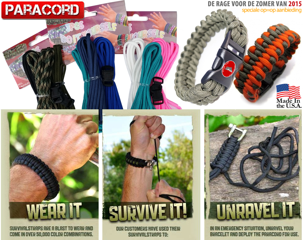 Click to Buy - 6x Paracord USA (De Rage van 2015)