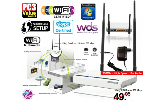 Click to Buy - Draadloze 11N Router 300 Mbps