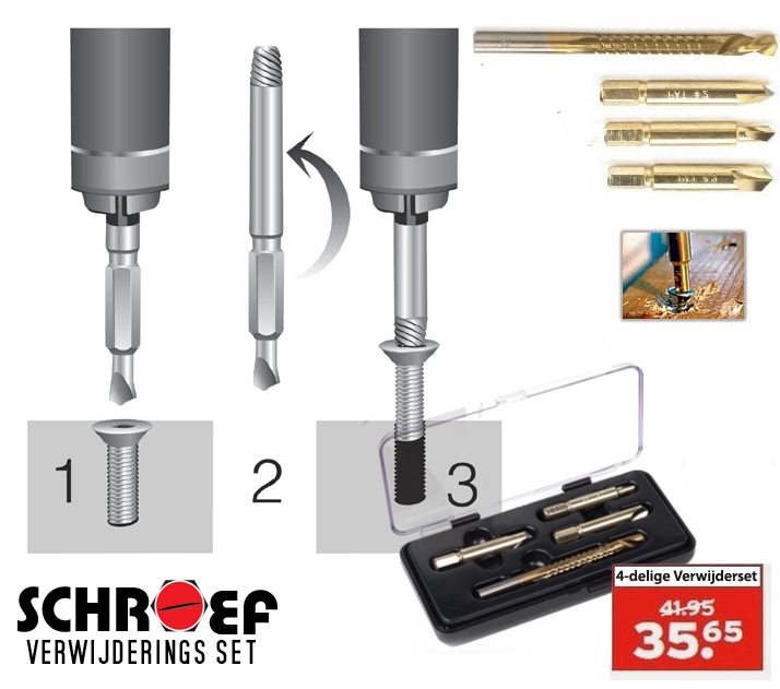 Click to Buy - GRATIS Schroef Verwijderingsset