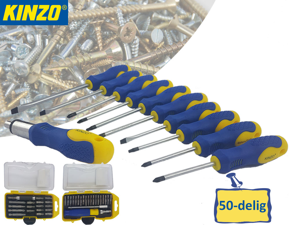 Click to Buy - Kinzo 50-delige Schroevendraaierset