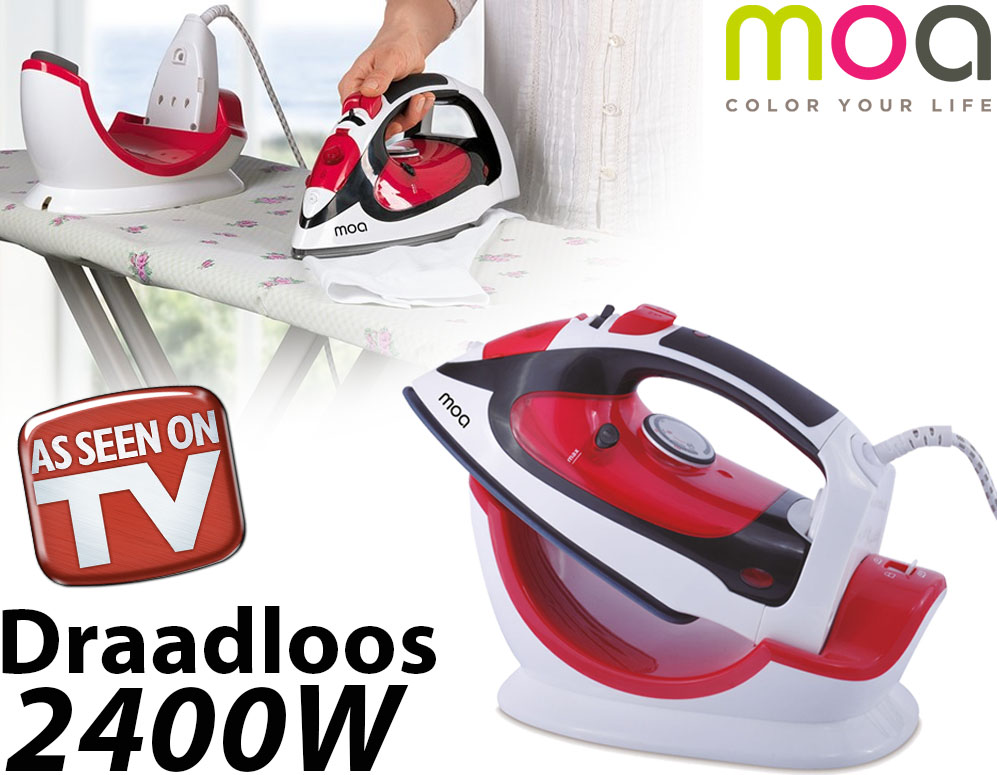 Click to Buy - MOA Draadloos Stoomstrijkijzer 2400W