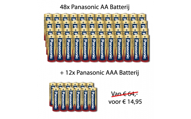 Click to Buy - Panasonic Deal 48x AA + 16x AAA