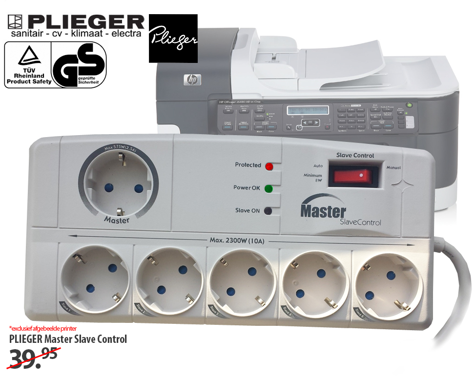 Click to Buy - PLIEGER Power Strip 6-Way Master Slave