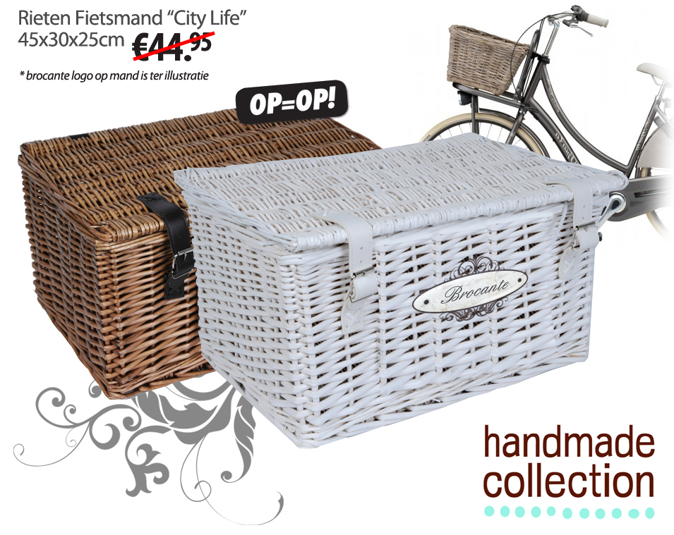 Click to Buy - Rieten Fietsmand City Life (OP=OP!!)