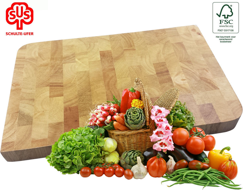 Click to Buy - Rubberwood Snijplank (Conform HACCP)