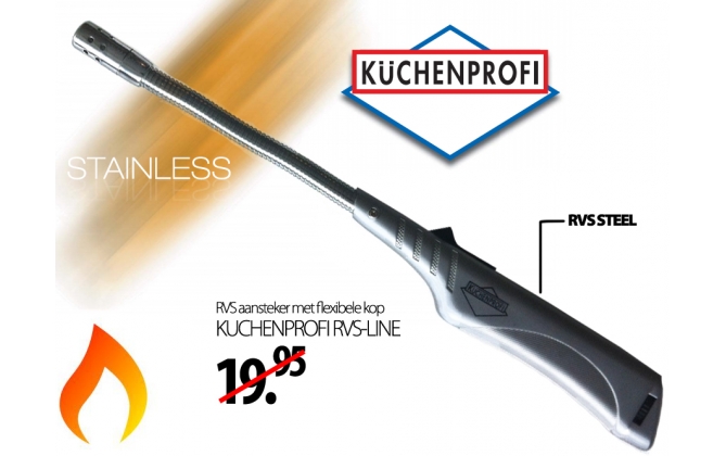 Click to Buy - RVS Keuken Aansteker Pro-Line