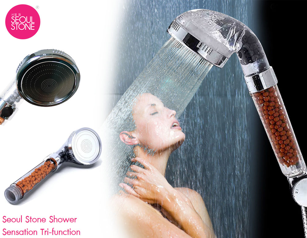 Click to Buy - Seoul Stone Shower Sensation Tri-function Douchekop