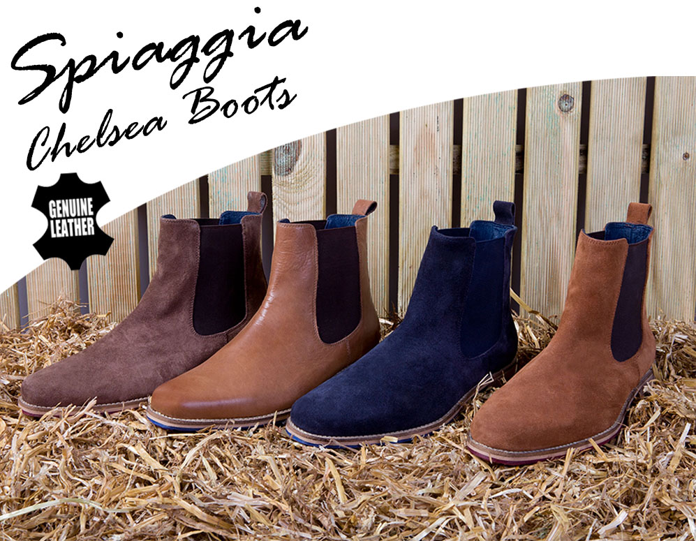 Click to Buy - Spiaggia Lederen of  Suède Chelsea Boots voor hem