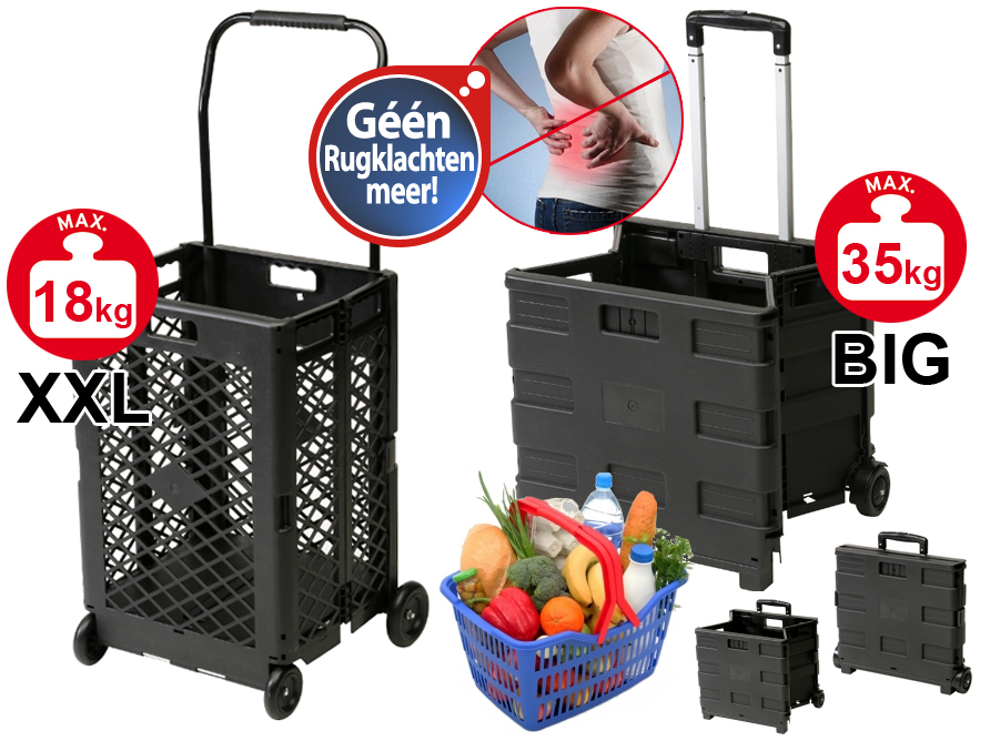 Click to Buy - Stevig XXL Vouwkrat op Wielen