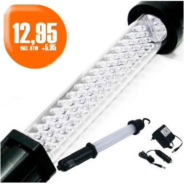 Dagactie - Elro Oplaadbare Snoerloze Led-werklamp Met Accu En Lader