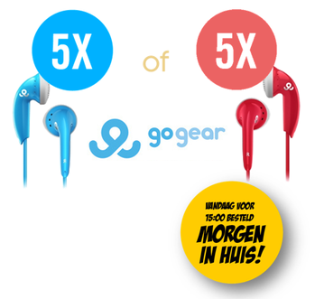 Dagknaller - Gogear In-Ear Oordopjes Cozy Buds Rood/Blauw 5 Stuks!!