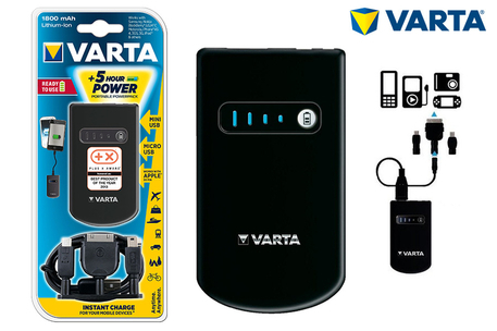 Dagknaller - Varta Mobiele Oplader Set (1800Mah)