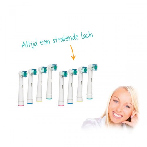 Deal Chimp - GRATIS: 8 opzetborstels geschikt voor Oral B