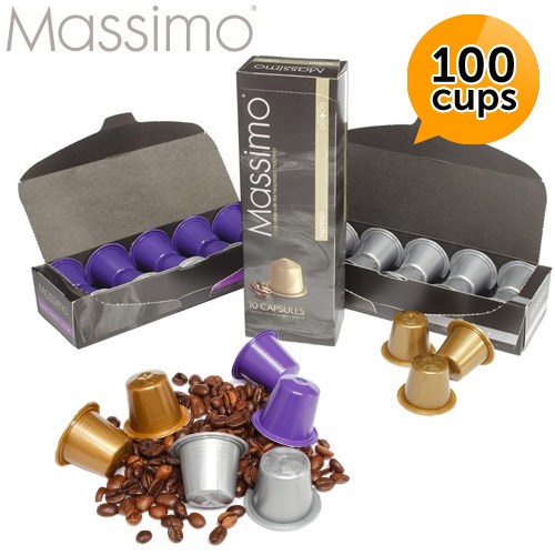 Deal Digger - 100 Massimo Koffiecups Geschikt Voor Nespresso&reg; Machine