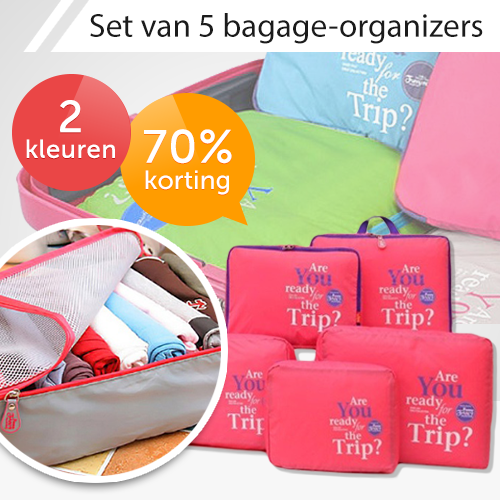 Deal Digger - 5 Delige Unique Koffer Organizers In 2 Kleuren