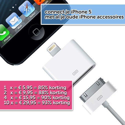 Deal Digger - Lightning Adapter Naar 30-Pins Connector