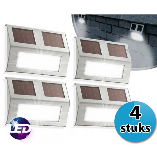 Deal Digger - Set Van Vier Solar Led Buitenlampen