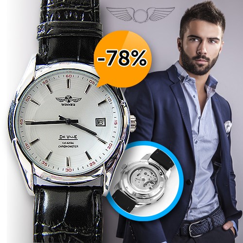Deal Digger - Stijlvol Herenhorloge Automatic + Mooi Opbergdoosje: