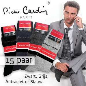 Deal Donkey - 15 Paar Pierre Cardin Sokken In Zwart, Grijs, Antraciet Of Blauw